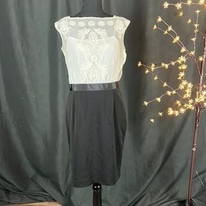 Ralph Lauren Ivory/Black Dress